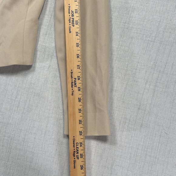 Vintage J. Percy for Marvin Richards Wool Jacket Faux Fur Collar Beige Size 2P - Picture 13 of 15